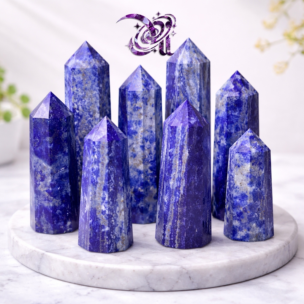 Trụ Thạch Anh nhiều màu - Hỗ trợ Reiki, Đá thanh tẩy Tarot, Đá năng lượng tăng tập trung thiền định