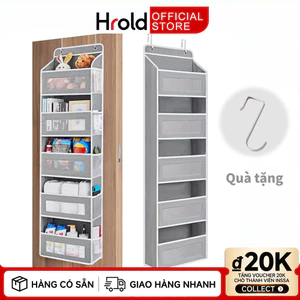 Hrold - Túi treo đa năng Lắp đặt không cần khoan lỗ Túi sắp xếp đồ đạc trong phòng ngủ Dung tích lớn nhiều ngăn