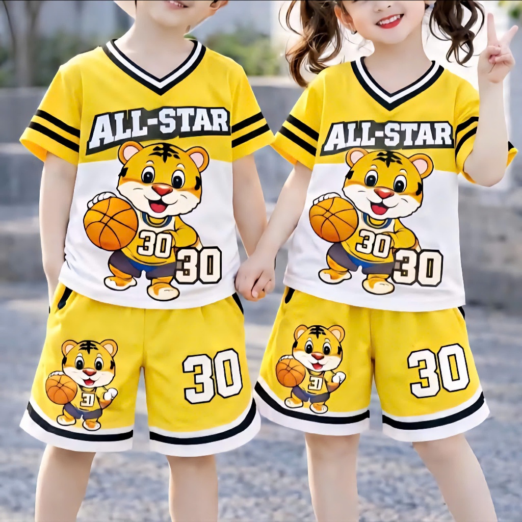 Bộ quần áo bóng rổ bé trai SUPER TEAM size 14 - 43 kg năng động, thoáng mát