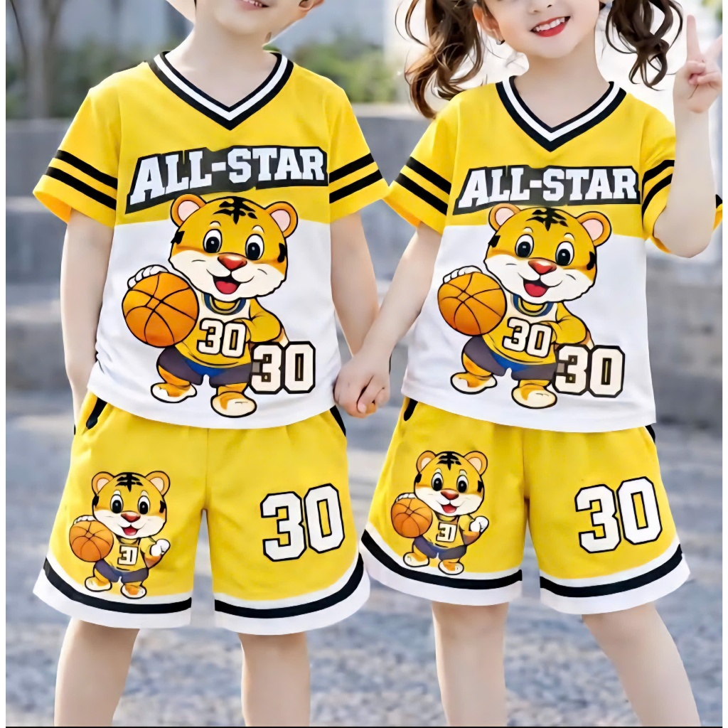 Bộ quần áo bóng rổ bé trai SUPER TEAM size 14 - 43 kg năng động, thoáng mát