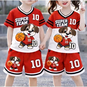 Bộ quần áo bóng rổ bé trai SUPER TEAM size 14 - 43 kg năng động, thoáng mát
