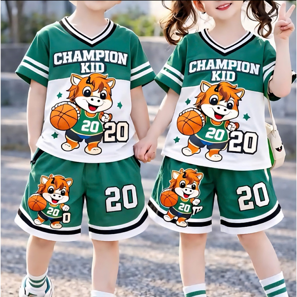 Bộ quần áo bóng rổ bé trai SUPER TEAM size 14 - 43 kg năng động, thoáng mát