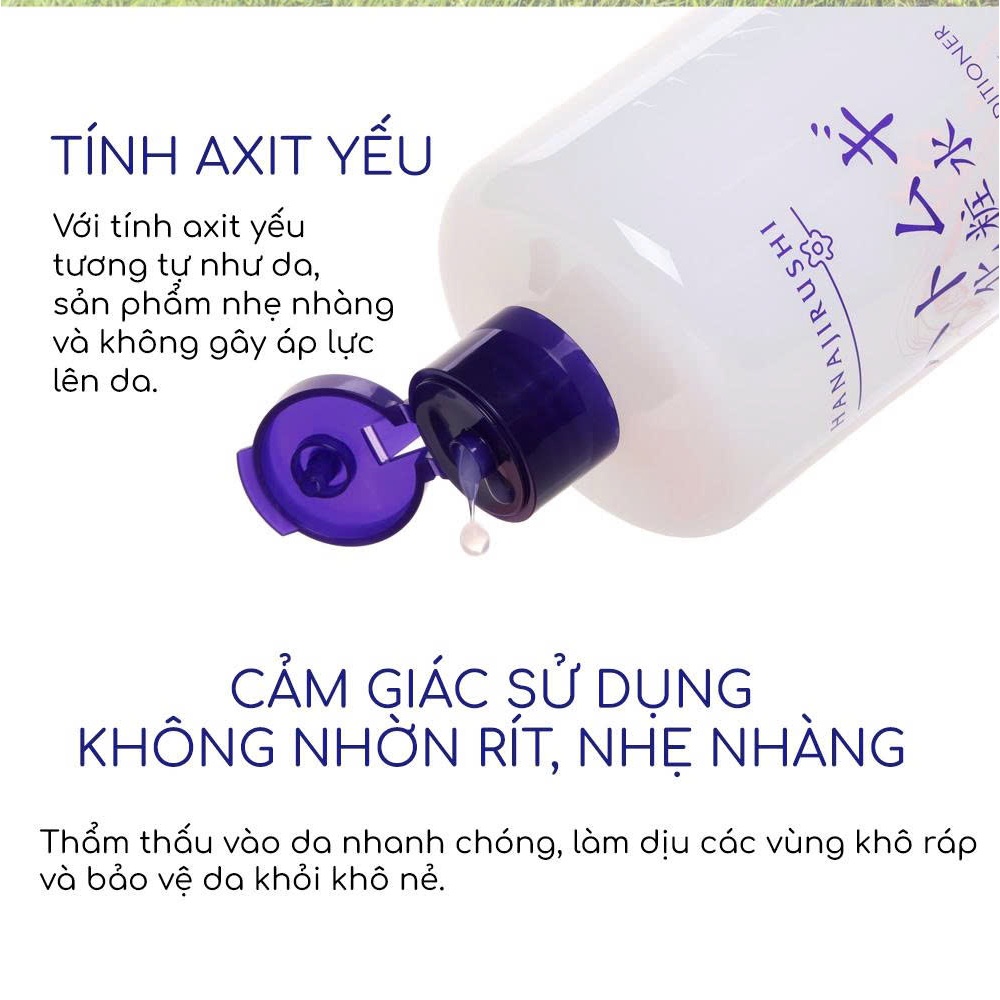 Nước Hoa Hồng Hạt Ý Dĩ Hanajirushi Coix Seed Skin Conditioner 500ml Dưỡng Sáng Cấp Ẩm