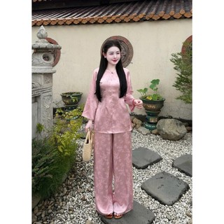 Pháp Phục Đi Chùa Chất Liệu Gấm Tơ Form Ôm  Cực Sang Trọng - Áo Dài YUME