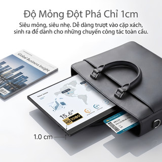 Màn Hình Phụ Di Động 11.6 Inch IPS Full HD HDR Type-C Cắm Là Chạy - Hỗ Trợ Laptop, Điện Thoại, Game (Tặng Kèm Cáp)