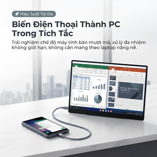 Màn Hình Phụ Di Động 11.6 Inch IPS Full HD HDR Type-C Cắm Là Chạy - Hỗ Trợ Laptop, Điện Thoại, Game (Tặng Kèm Cáp)