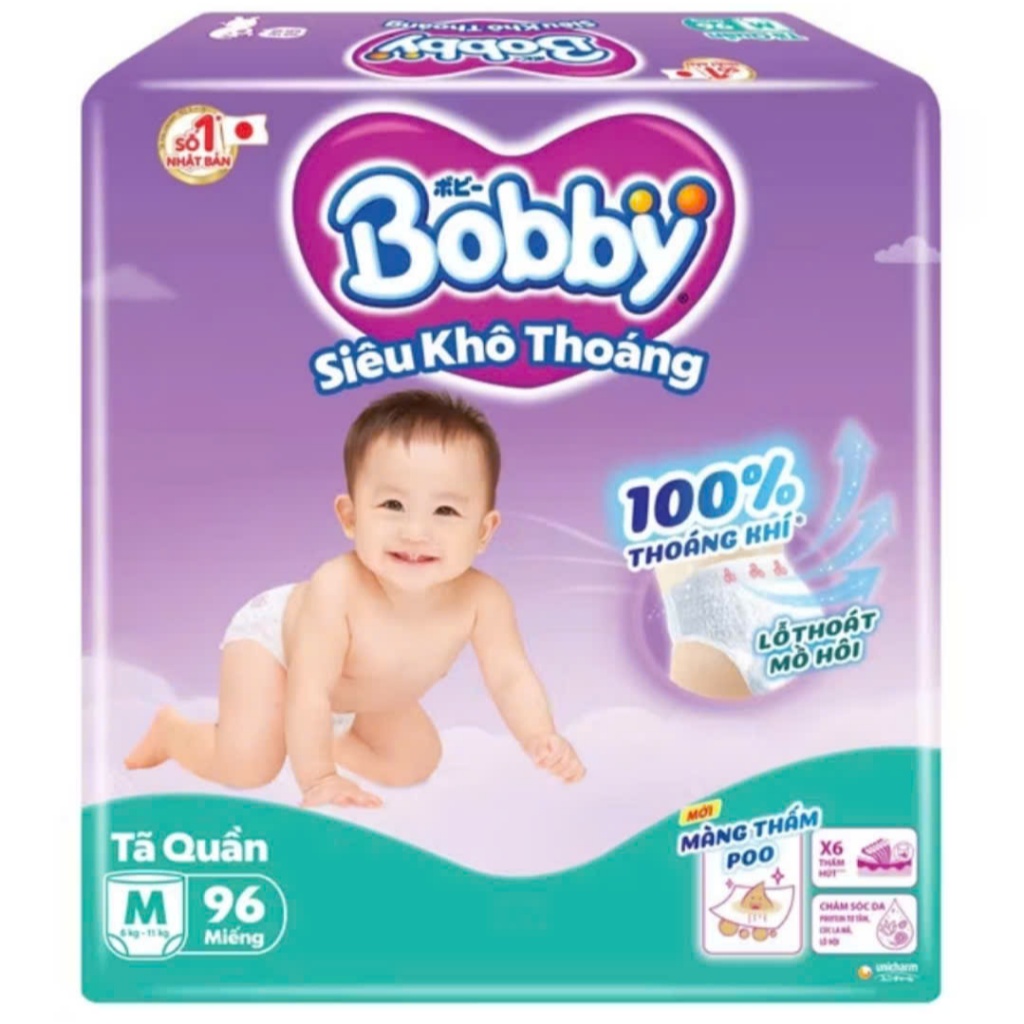 [COMBO 3] Tã Bỉm Quần Bobby ULTRA+ Siêu Tiết Kiệm M96/L88/XL74/XL76/XXL68/XXL70 (Quà Tặng Giới Hạn)