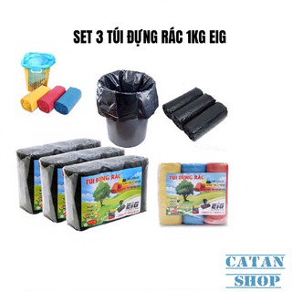 Set 3 Cuộn Túi Rác EIG Sinh Học Tự Phân Hủy, Túi Đựng Rác Siêu Dai, Chống Rò Rỉ Đủ 3 Size S/M/L