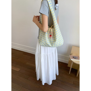 Túi tote vải nữ hoạ tiết kẻ caro phong cách Vintage chất liệu vải Canvas bền bỉ phù hợp đi làm đi chơi túi đeo vai