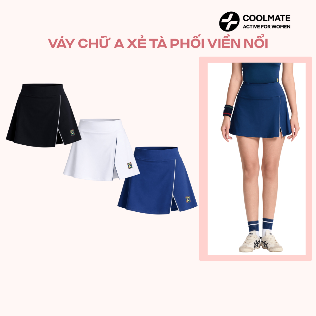 Váy thun thể thao Knit Aline Pickleball nữ chơi tennis cầu lông Driveshot Essentials - Coolmate Women