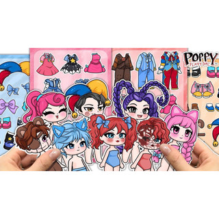(mới) Đồ chơi bóc dán BST thời trang Poppy Playtime5 - Búp bê Gacha Pighandmade