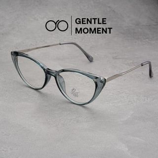 Kính mắt mèo nữ GENTLE MOMENT gọng kim loại chống ánh sáng xanh chống tia UV thời trang cao cấp GMK250
