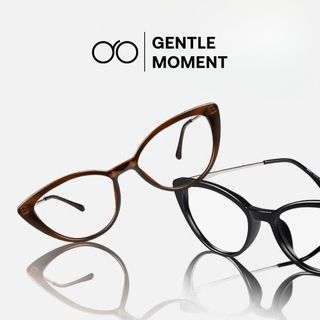 Kính mắt mèo nữ GENTLE MOMENT gọng kim loại chống ánh sáng xanh chống tia UV thời trang cao cấp GMK250