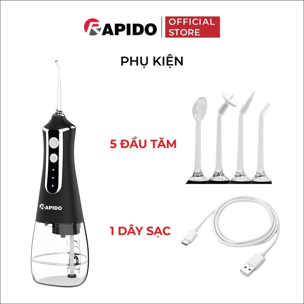 [KOC] Máy tăm nước 5 đầu vòi Rapido bảo hành 12 tháng lỗi 01 đổi 01 trên toàn quốc