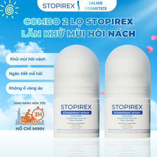 Combo 2 Lọ Lăn Khử Mùi STOPIREX 30ml, Ngăn tiết mồ hôi Chuyên sâu, Khử mùi cơ thể cho Nam, Nữ