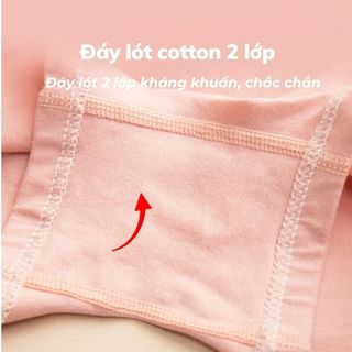 SET 4 Quần lót bé gái cotton dáng đùi thấm hút co giãn linh hoạt họa tiết xinh xắn đáng yêu L8001