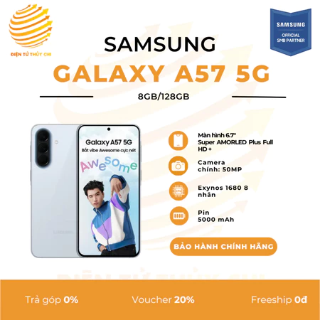 Điện Thoại Samsung Galaxy A57 5G 8GB/128GB - Hàng Chính Hãng Samsung Việt Nam