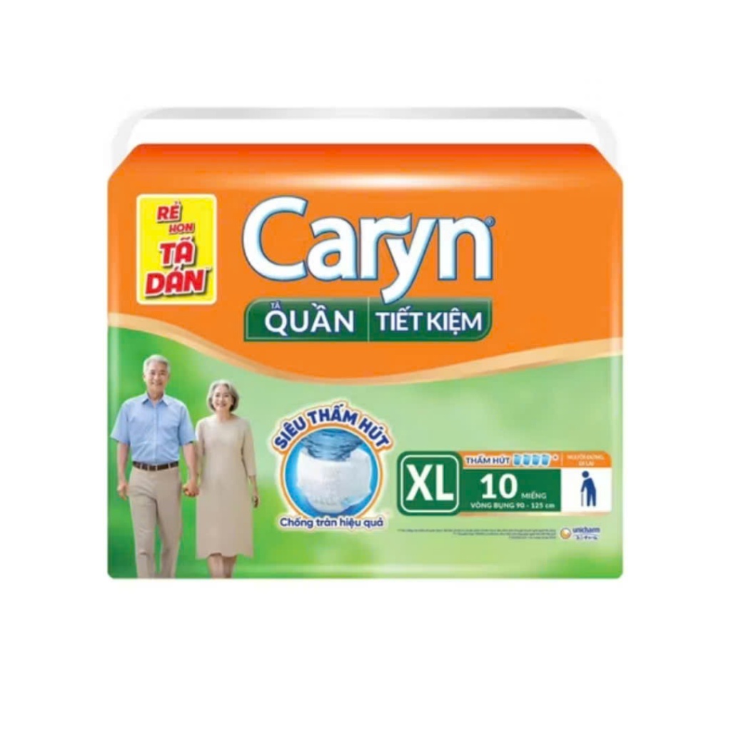 Tã bỉm quần Caryn ngày và đêm tiết kiệm dành cho người già M10/M18/L10/L18/XL10/XL18
