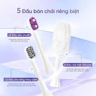 Bàn Chải Đánh Răng Điện MASUTO HyperUVsonic Trắng Răng Sạch Mảng Bám Tích Hợp Máy Rửa Mặt Bàn Chải Điện Khử Trùng Tia UV