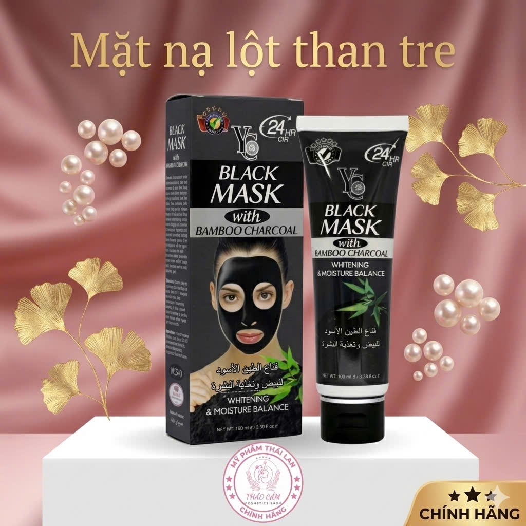 Mặt Nạ Lột Than Tre YC Thái Lan 100g – Làm Sạch Lỗ Chân Lông, Dưỡng Trắng Da