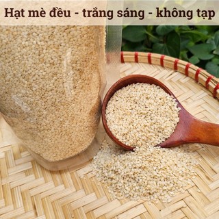 Mè Trắng Hữu Cơ Hồn Quảng - Vừng Tách Vỏ  Nguyên Hạt, Làm Sữa, Nấu Chè, Muối Vừng
