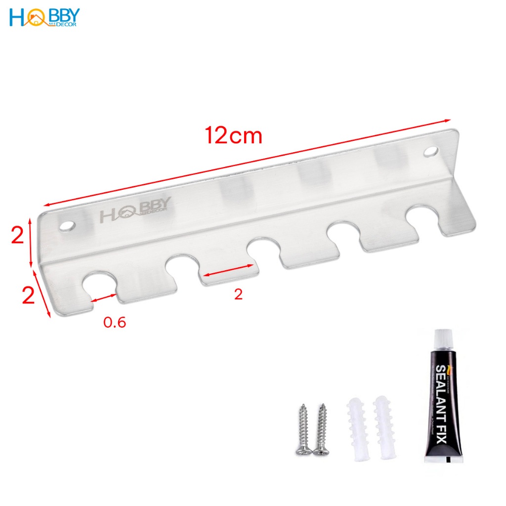 Giá Treo 5 Bàn Chải Đánh Răng Inox 304 Dán Tường Không Gỉ HOBBY Home Decor DK2