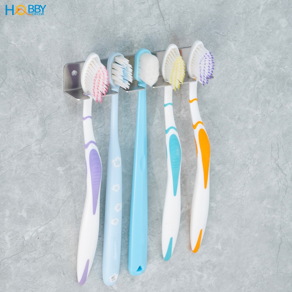 Giá Treo 5 Bàn Chải Đánh Răng Inox 304 Dán Tường Không Gỉ HOBBY Home Decor DK2