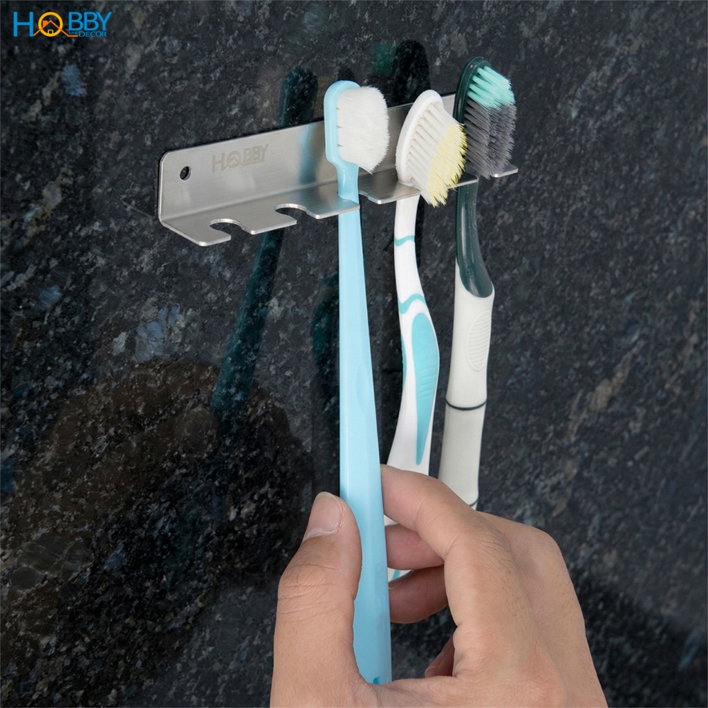 Giá Treo 5 Bàn Chải Đánh Răng Inox 304 Dán Tường Không Gỉ HOBBY Home Decor DK2