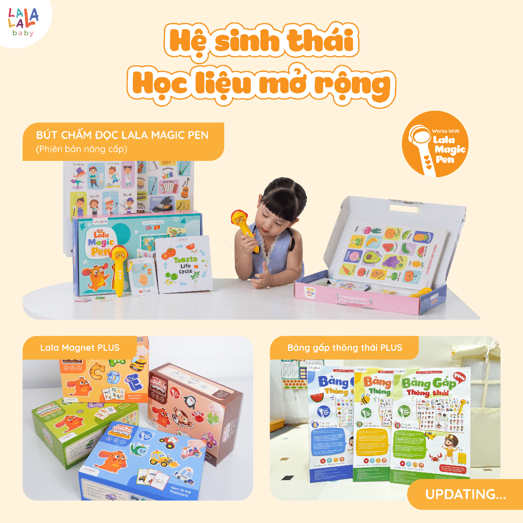 [BẢN NÂNG CẤP] Bảng giáo dục chữ cái cho bé Song Ngữ bảng gấp thông thái Lalala baby đồ chơi nhiều chủ đề thú vị