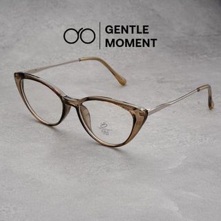 Kính mắt mèo nữ gọng kim loại cao cấp GENTLE MOMENT chống ánh sáng xanh chống tia UV thời trang GMK250