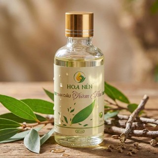 Tinh dầu Tràm Huế nguyên chất 50ml- Hoa Nén - OCOP 4 SAO Chuẩn VietGAP - Massage giữ ấm, tắm bé