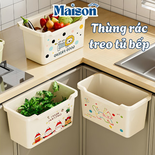 Thùng Rác Treo Cánh Tủ Bếp Thông Minh MAISON, Thùng Rác Mini Gắn Cửa Tủ Đựng Rác Thải Thực Phẩm Gia Dụng
