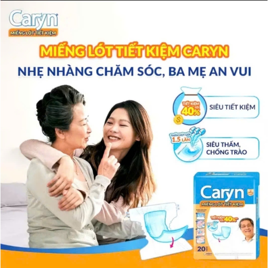 Miếng lót bổ sung Caryn - Miếng lót tiết kiệm Caryn 20 miếng cho người già