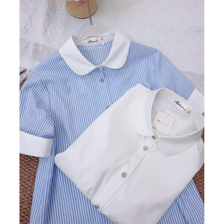 Áo sơ mi cổ sen cộc tay