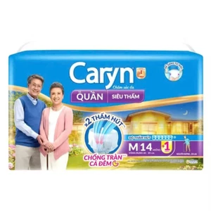 Tã Quần Caryn người lớn Siêu thấm/ mỏng nhẹ Size M14+1/L12+1/XL10+1