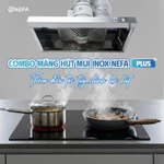 Combo Quạt Thông Gió Hút Mùi Nefa Và Máng Hút Mùi Bếp Inox Hút Sạch Mùi Thức Ăn, Dầu Mỡ, Khói Nhanh Chóng — ảnh 1