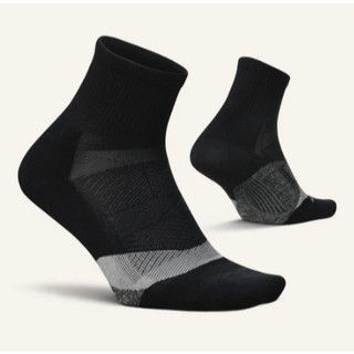 Tất chạy bộ Feetures Elite Light Cushion Quarter - Đen (Black)