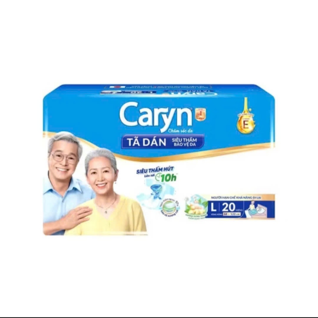 Tã bỉm dán Caryn siêu thấm dành cho người già M20/M40/L20/L40/XL20