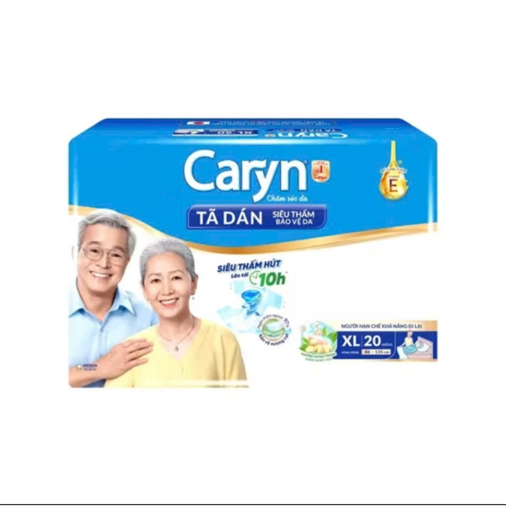 Tã bỉm dán Caryn siêu thấm dành cho người già M20/M40/L20/L40/XL20