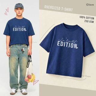 Áo Thun áo phông Nam Nữ Oversize 100% Cotton Cao Cấp CLARO - I'm limited EDITION