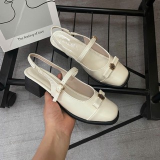GIÀY MARY JANE MŨI VUÔNG ĐÍNH NƠ HOA TRÀ  HOT TREND 2026 Mã N203