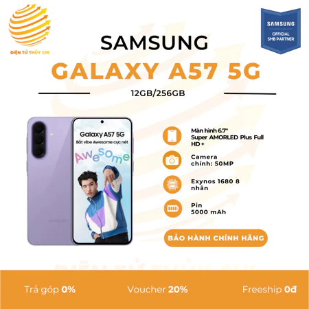 Điện Thoại Samsung Galaxy A57 5G 12GB/256GB - Hàng Chính Hãng Samsung Việt Nam