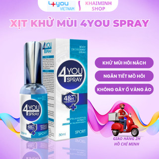 Xịt Khử Mùi Toàn Thân 4YOU SPRAY Giúp Ngăn Tiết Mồ Hôi,Khử Mùi Cơ Thể Không Gây Ố Vàng Áo | Net 30ml