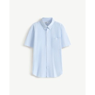 Áo sơ mi sọc ngắn tay vải oxford có túi Form Fitted - ROUTINE 10F25SHS007