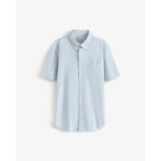 Áo sơ mi sọc ngắn tay vải oxford có túi Form Fitted - ROUTINE 10F25SHS007