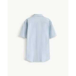 Áo sơ mi sọc ngắn tay vải oxford có túi Form Fitted - ROUTINE 10F25SHS007