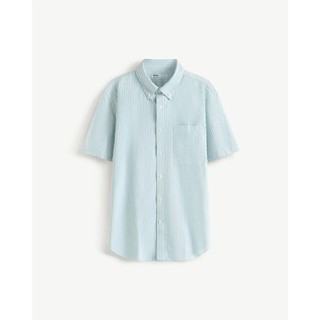 Áo sơ mi sọc ngắn tay vải oxford có túi Form Fitted - ROUTINE 10F25SHS007