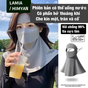 KHẨU TRANG NỮ CHỐNG NẮNG TOÀN MẶT hàng nội địa Trung cao cấp PHIÊN BẢN CHE CỔ, CÓ THỂ UỐNG NƯỚC