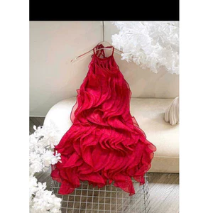Đầm yếm tầng bé gái voan cao cấp form xoè bồng nhẹ, váy cổ yếm thiết kế bay bổng phong cách mẹ bé chụp ảnh cực xinh
