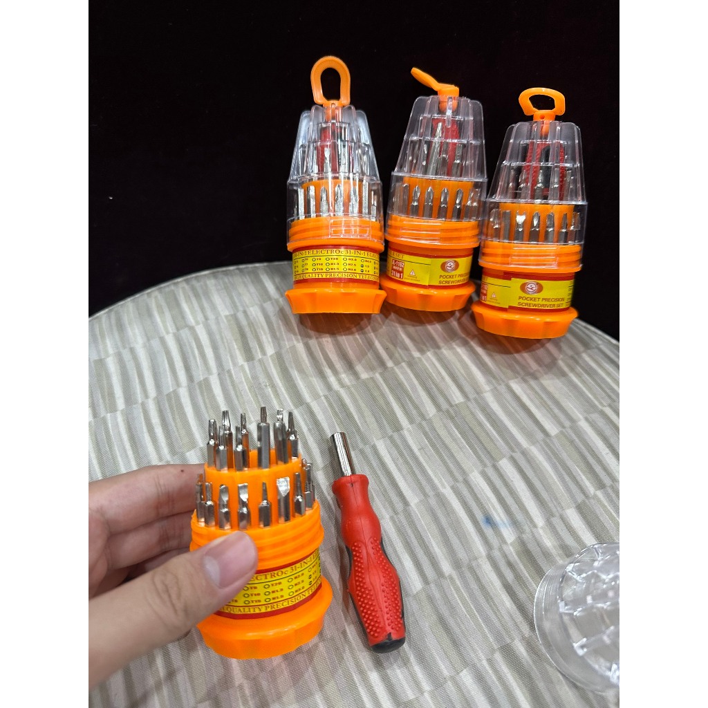 Bộ tua vít hủ đa năng 31 món | Hộp tua vít 31 in 1 sửa chữa điện thoại, laptop, đồng hồ, điện tử